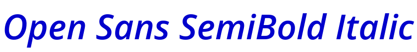 Open Sans SemiBold Italic フォント